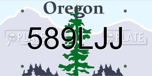589LJJ Oregon License Plate