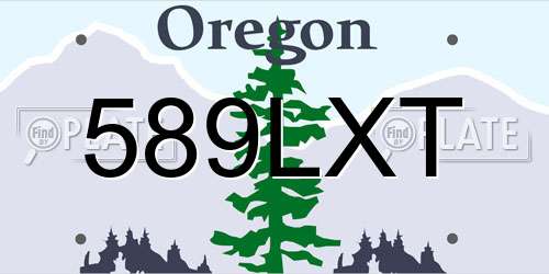 589LXT Oregon License Plate