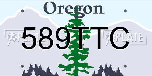 589TTC Oregon License Plate