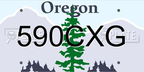 590CXG Oregon License Plate