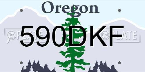 590DKF Oregon License Plate