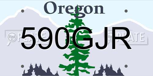 590GJR Oregon License Plate