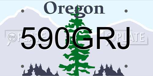590GRJ Oregon License Plate
