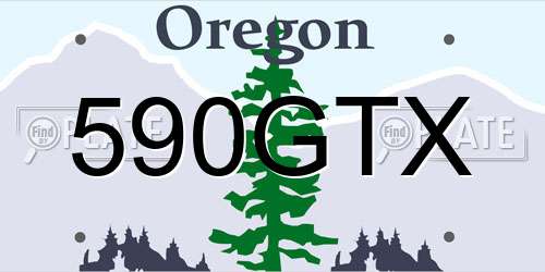 590GTX Oregon License Plate