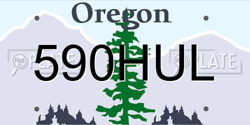 590HUL Oregon License Plate