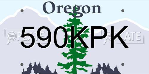 590KPK Oregon License Plate