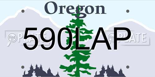 590LAP Oregon License Plate