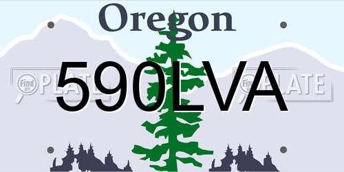 590LVA Oregon License Plate