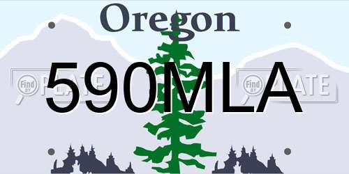 590MLA Oregon License Plate