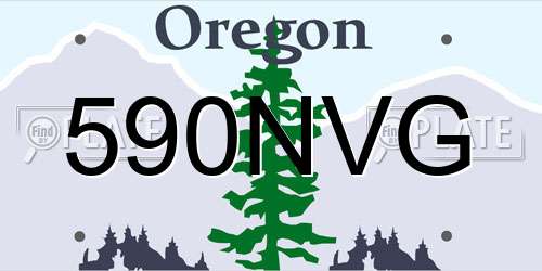 590NVG Oregon License Plate