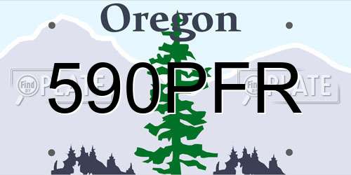 590PFR Oregon License Plate