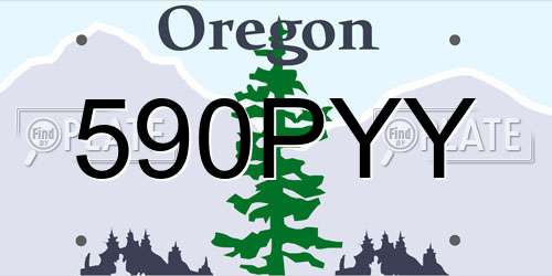 590PYY Oregon License Plate