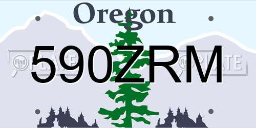590ZRM Oregon License Plate
