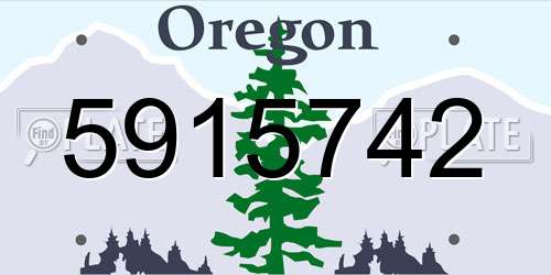 5915742 Oregon License Plate