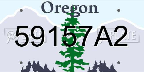59157A2 Oregon License Plate