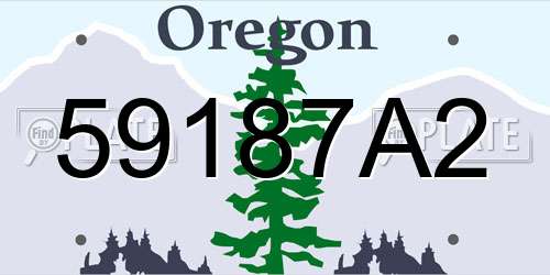 59187A2 Oregon License Plate