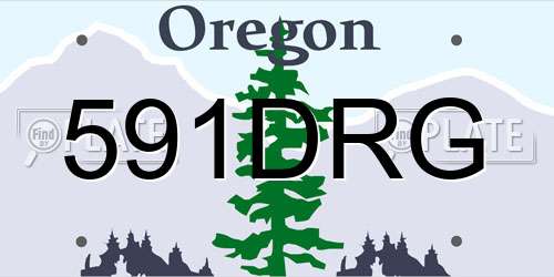 591DRG Oregon License Plate