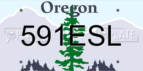 591ESL Oregon License Plate