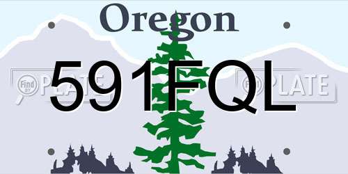 591FQL Oregon License Plate