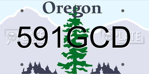 591GCD Oregon License Plate