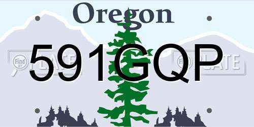 591GQP Oregon License Plate
