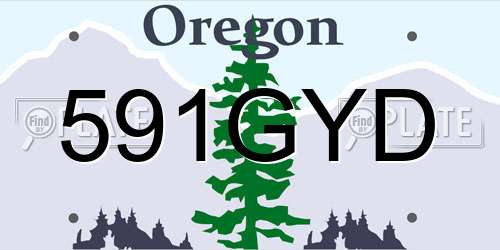 591GYD Oregon License Plate