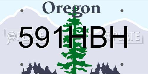 591HBH Oregon License Plate