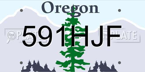 591HJF Oregon License Plate