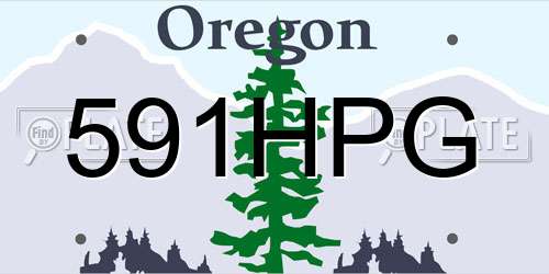 591HPG Oregon License Plate