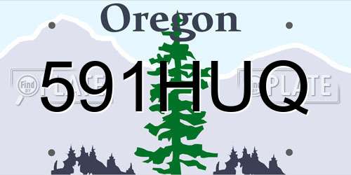 591HUQ Oregon License Plate