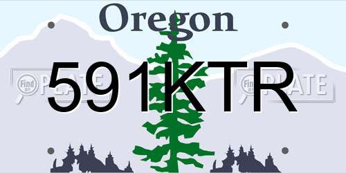 591KTR Oregon License Plate