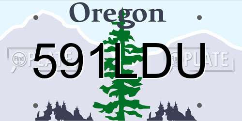 591LDU Oregon License Plate