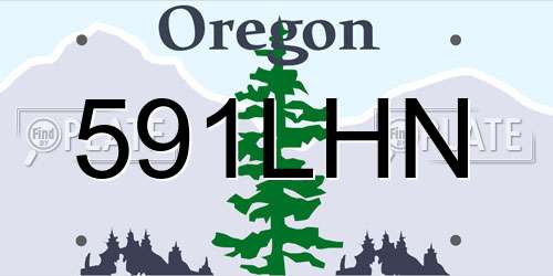 591LHN Oregon License Plate