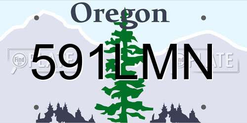 591LMN Oregon License Plate