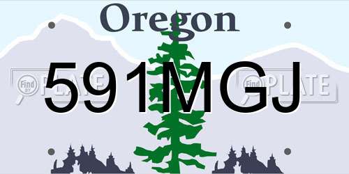 591MGJ Oregon License Plate