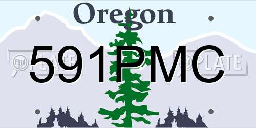 591PMC Oregon License Plate