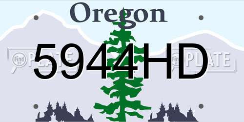 5944HD Oregon License Plate