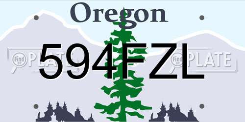 594FZL Oregon License Plate