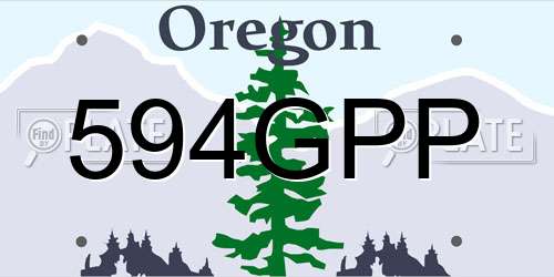 594GPP Oregon License Plate