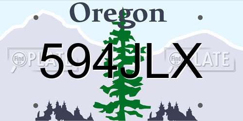 594JLX Oregon License Plate
