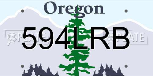 594LRB Oregon License Plate
