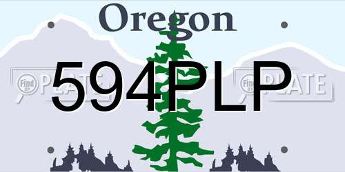 594PLP Oregon License Plate