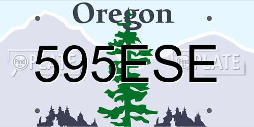 595ESE Oregon License Plate