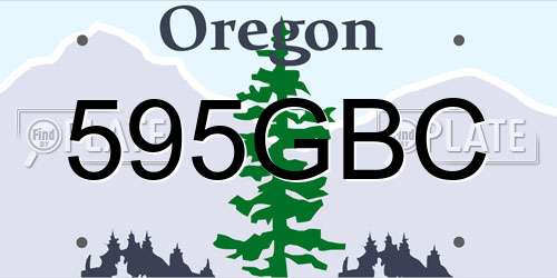 595GBC Oregon License Plate