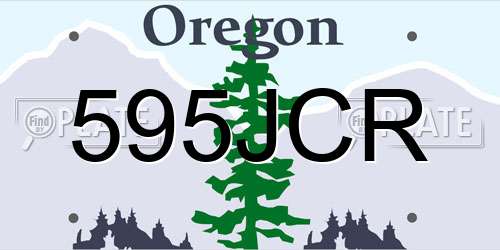 595JCR Oregon License Plate