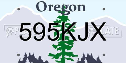 595KJX Oregon License Plate