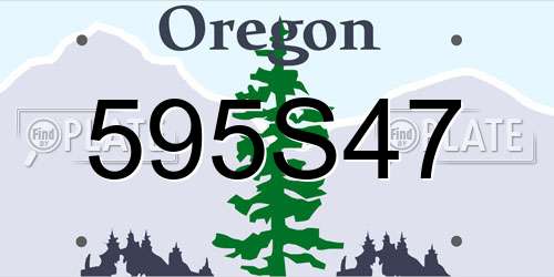 595S47 Oregon License Plate