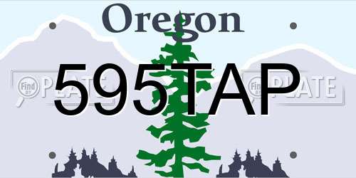 595TAP Oregon License Plate