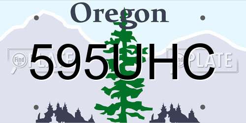 595UHC Oregon License Plate