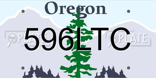 596LTC Oregon License Plate